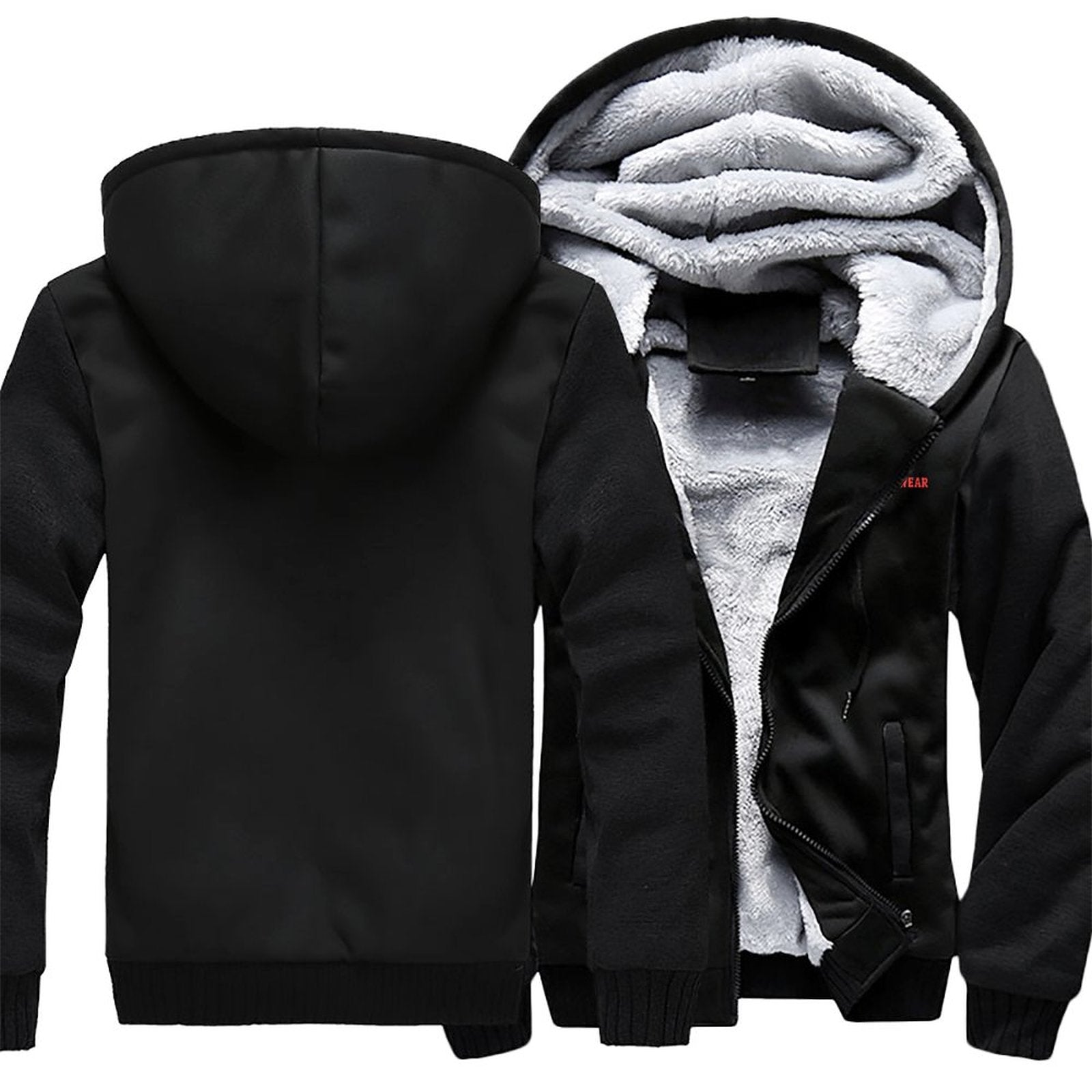 Men's Winter Fleece-Lined Hooded Jacket