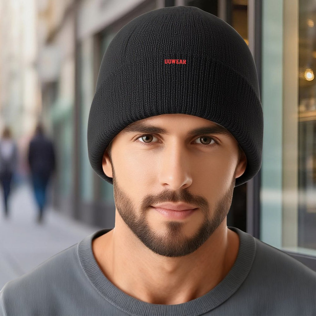 Black Knit Beanie Cap
