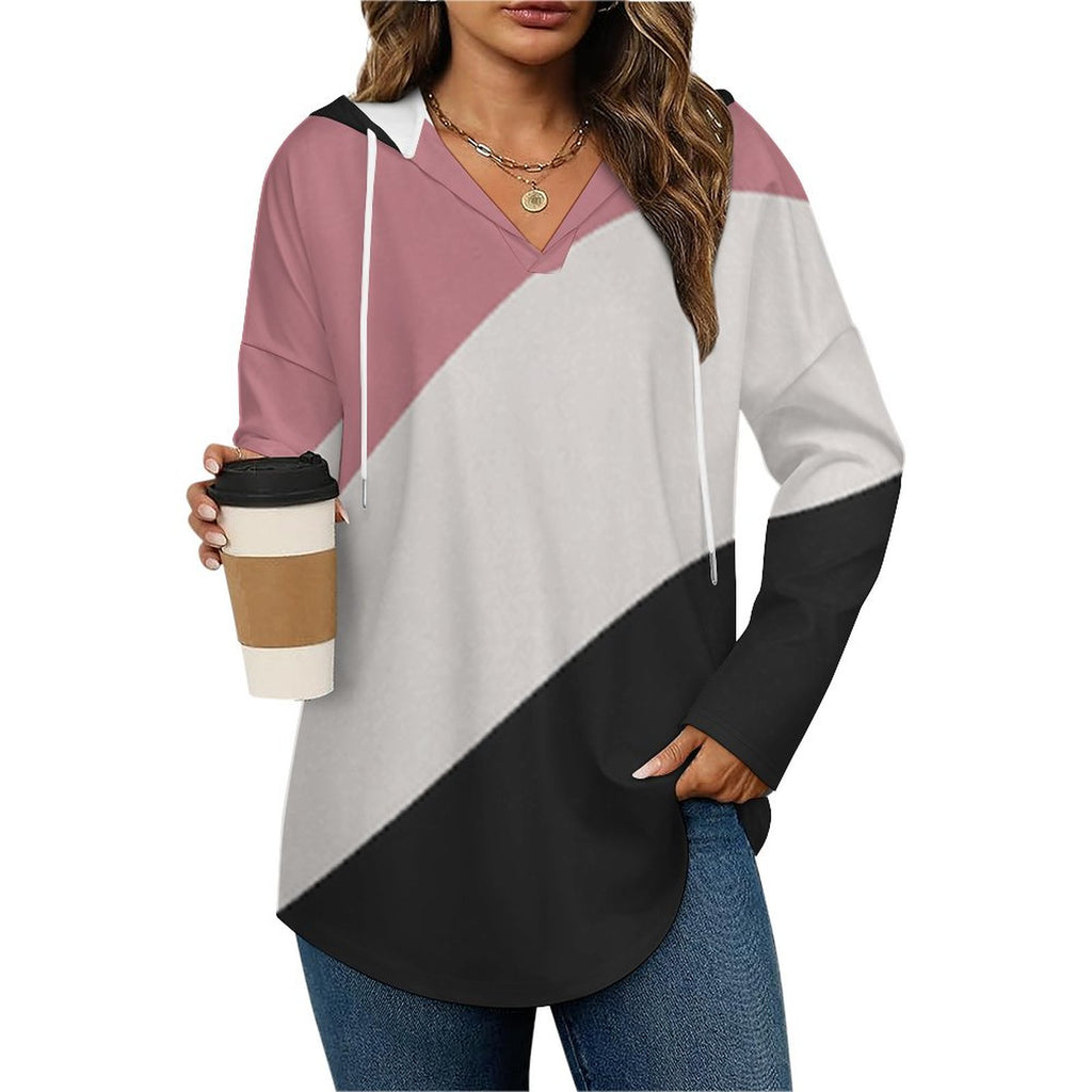Women's Hooded Long Sleeve Casual Pullover Top