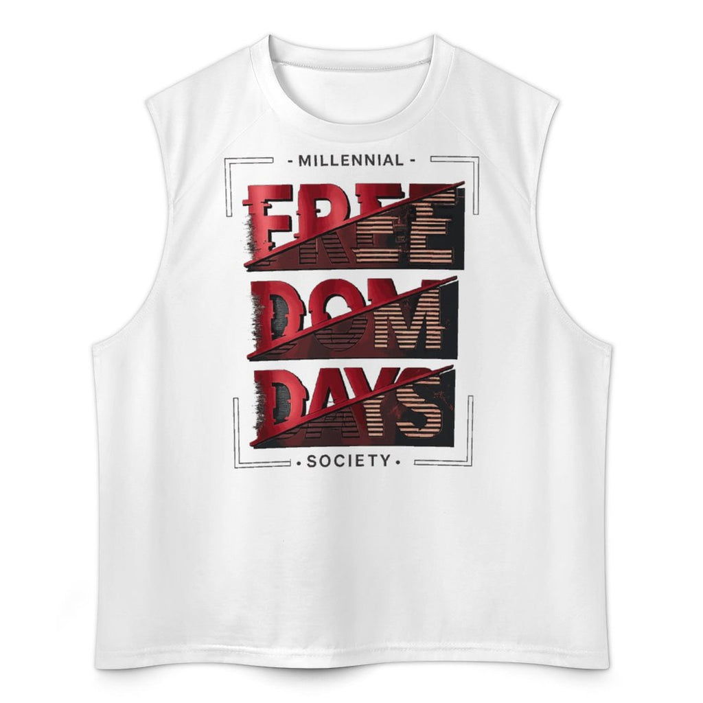 Men's White Graphic Tank Top