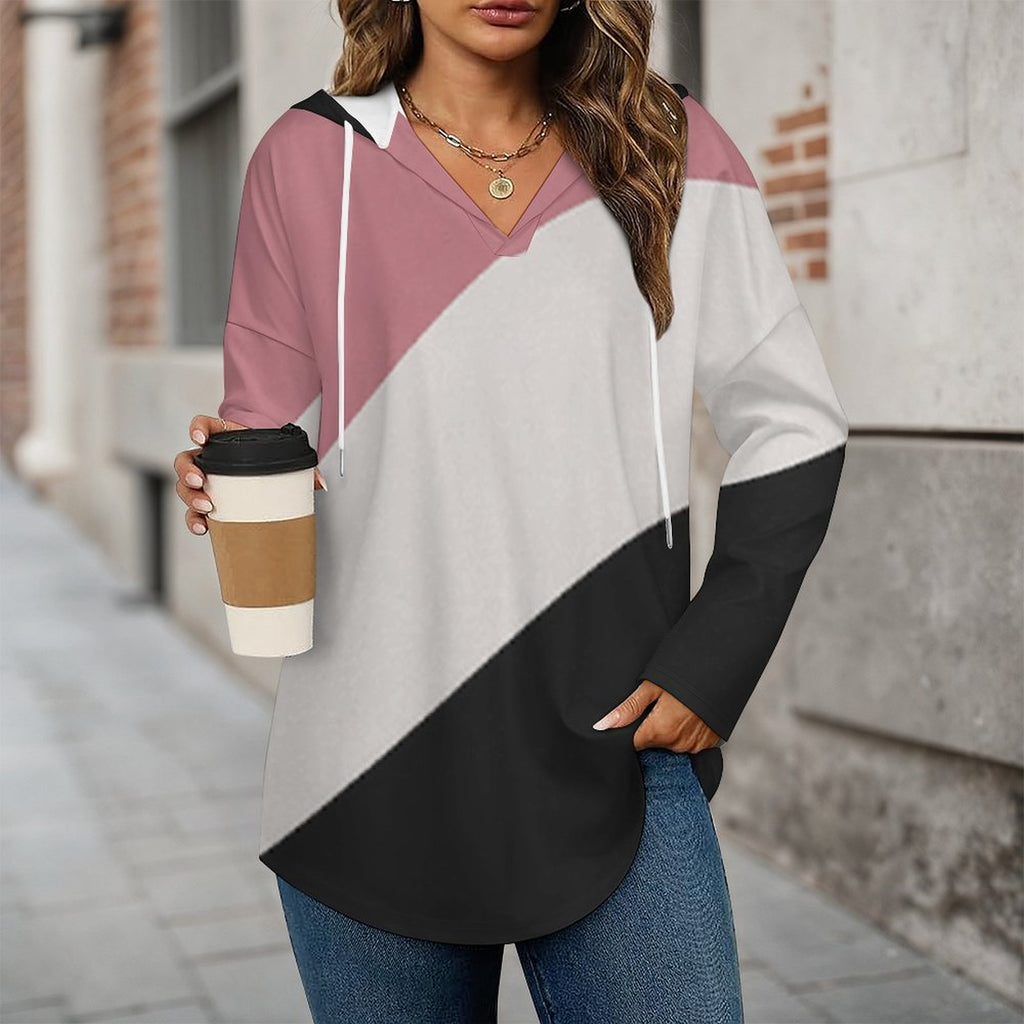Women's Hooded Long Sleeve Casual Pullover Top