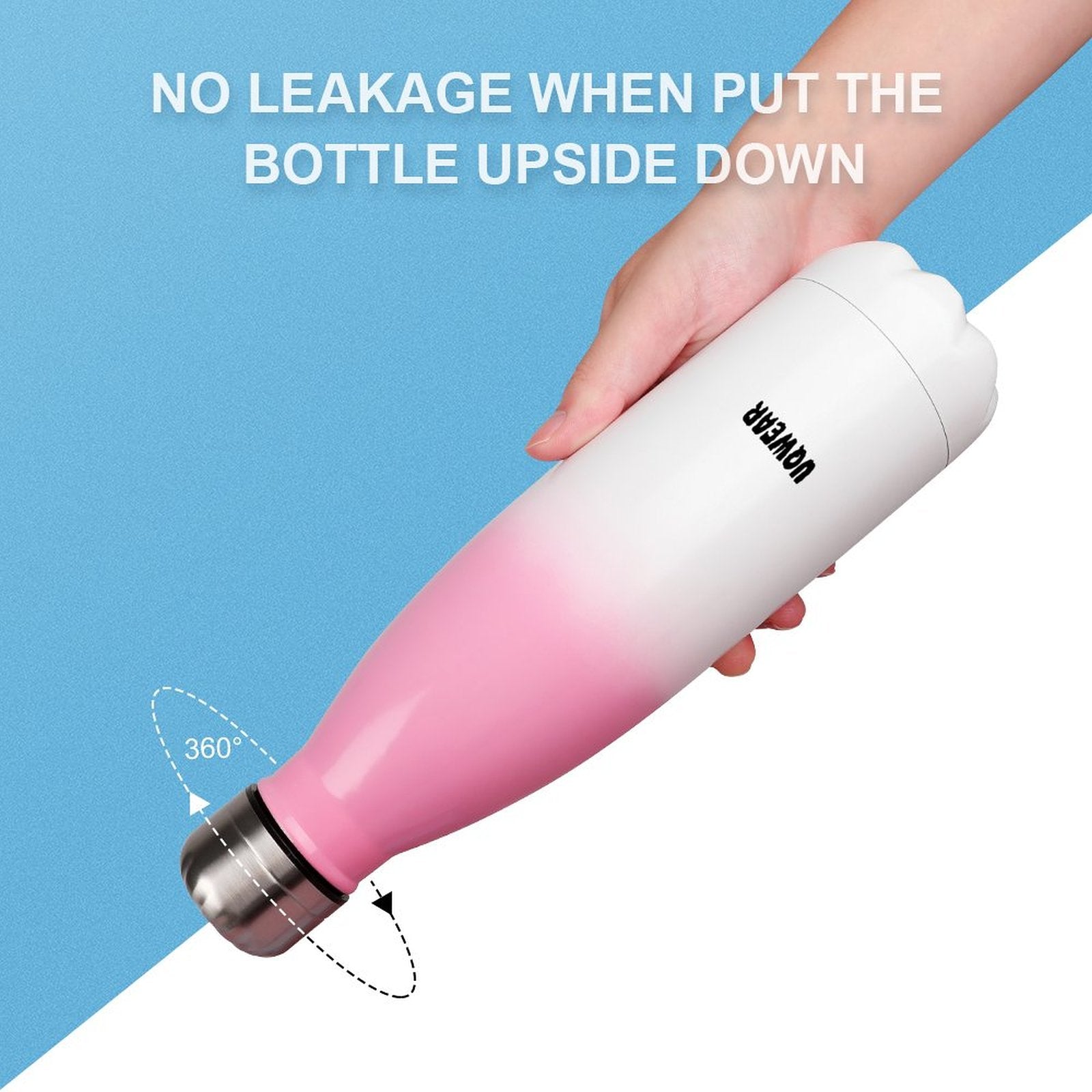 Gradient Stainless Steel Water Bottle – Double Wall Vacuum Insulated Flask