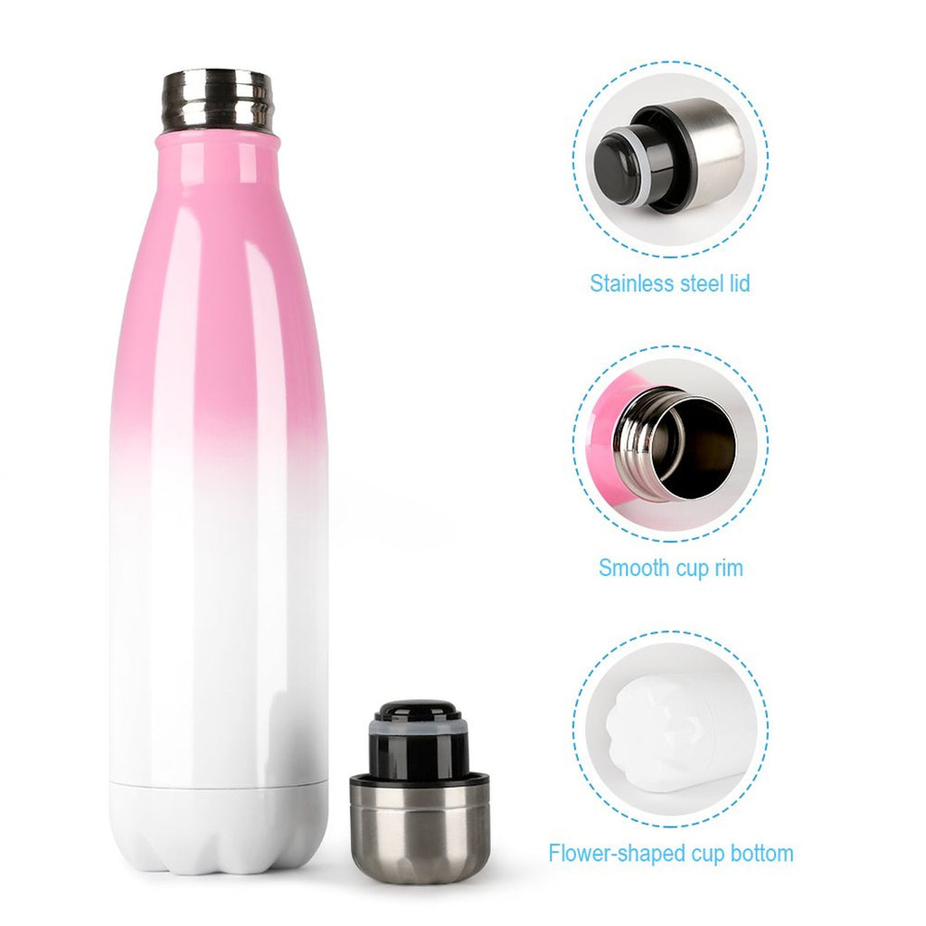 Gradient Stainless Steel Water Bottle – Double Wall Vacuum Insulated Flask