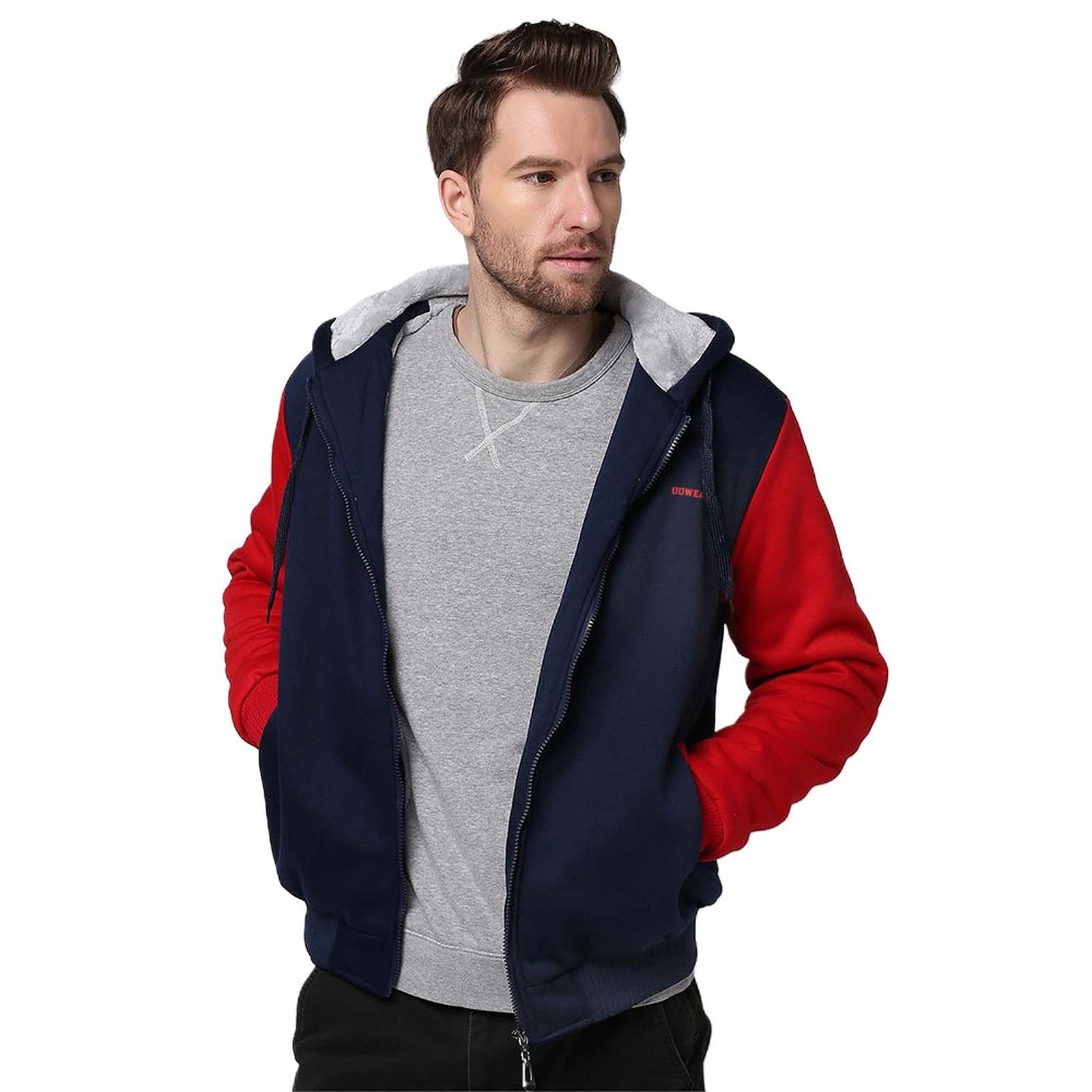 Men's Winter Fleece-Lined Hooded Jacket
