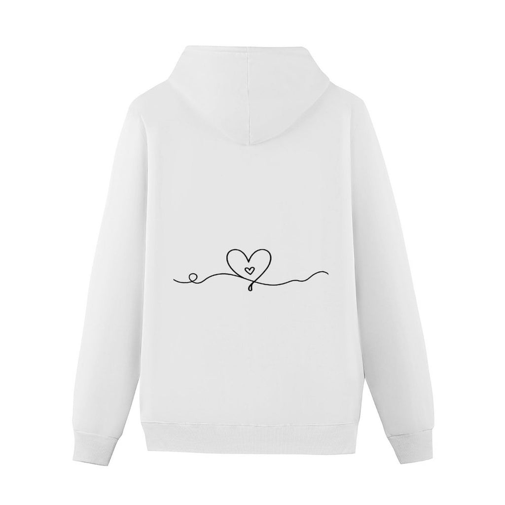 Women's Heart Line Art Graphic Hoodie