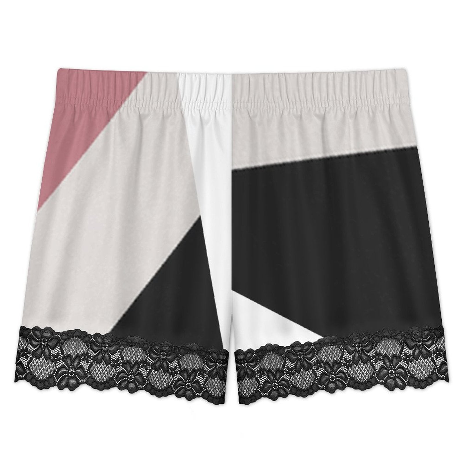Women's Lace Trim Satin Pajama Set